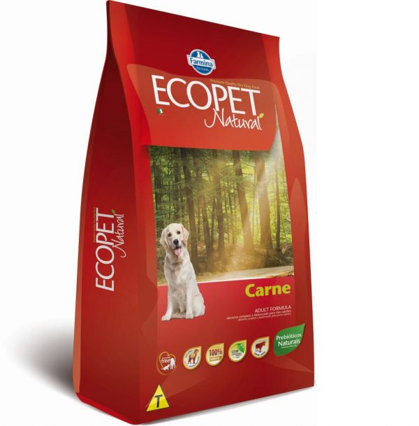 Ração Farmina Ecopet Natural Carne para Cães Adultos (COD.7092)