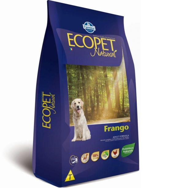 Ração Farmina Ecopet Natural Frango para Cães Adultos de Raças Médias e Grandes (COD.7093)