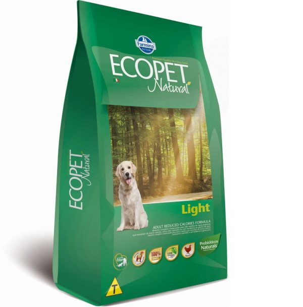 Ração Farmina Ecopet Natural Light para Cães Adultos de Raças Médias e Grandes (COD.7099)