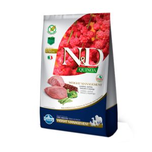 Ração Farmina N&D Quinoa Weight Management Cordeiro para Cães Adultos de Todas as Raças (COD.10417)
