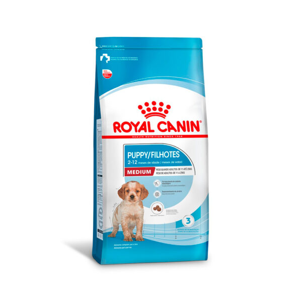 Ração Royal Canin Medium para Cães Filhotes de Raças Médias de 2 a 12 Meses de Idade (COD.54)