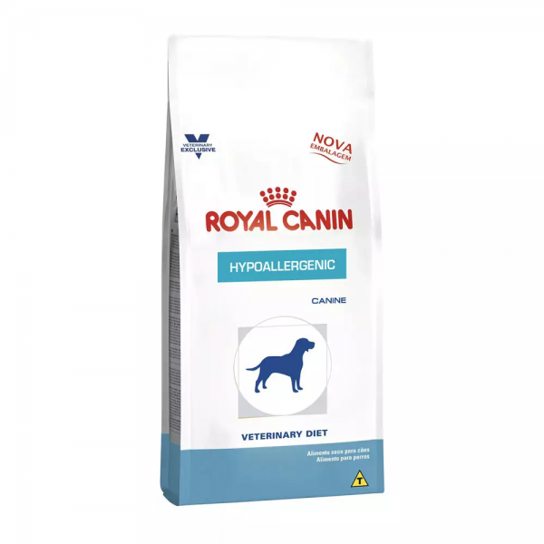 Ração Royal Canin Canine Veterinary Diet Hypoallergenic para Cães Adultos com Alergias (COD.366)