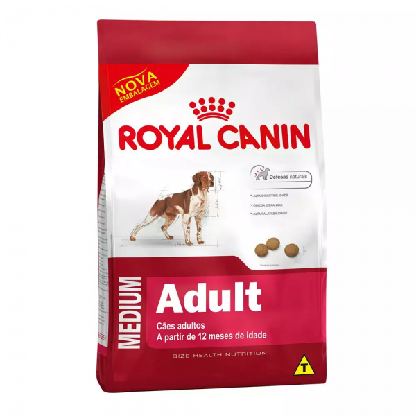 Ração Royal Canin Medium Adult para Cães Adultos de Raças Médias a partir de 12 Meses de Idade (COD.51)