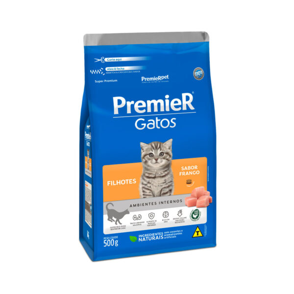 Ração Premier Pet Ambientes Internos Gatos Filhotes Frango (3015004)