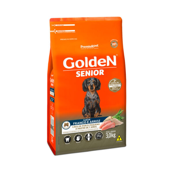 Ração Premier Golden Formula Cães Sênior Mini Bits Frango e Arroz (3006077)