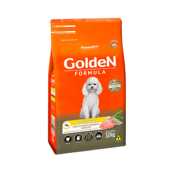 Ração Premier Pet Golden Formula Peru & Arroz para Cães Adultos de Pequeno Porte (COD.3006123)