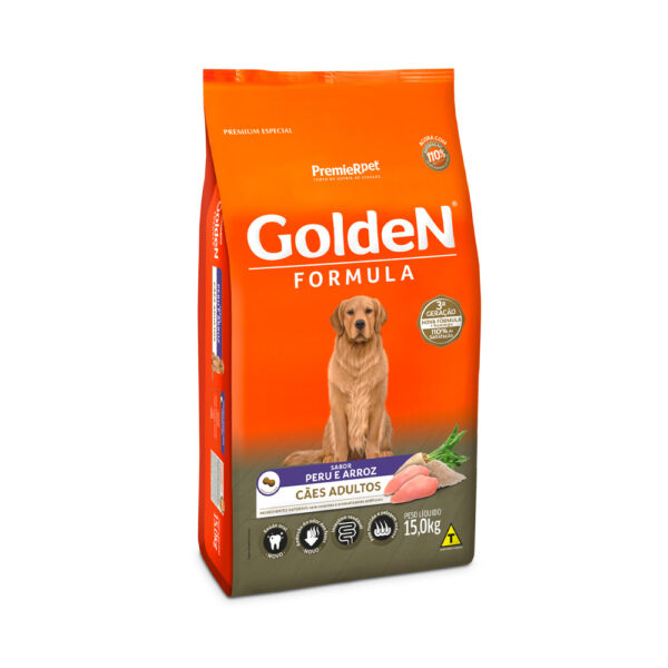 Ração Premier Pet Golden Formula Peru & Arroz para Cães Adultos (3006101)