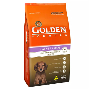 Ração Golden Formula Carne e Arroz para Cães Filhotes de Raças Pequenas (3007045)