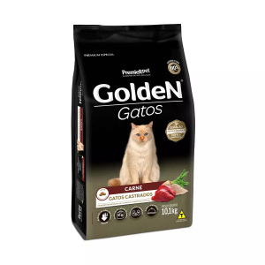 Ração Golden Gatos Adultos Castrados Carne (3024043)