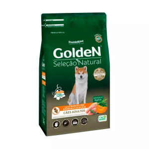 Ração Golden Premier Pet Seleção Natural Frango, Abóbora e Alecrim para Cães Adultos Porte Médio/Grande