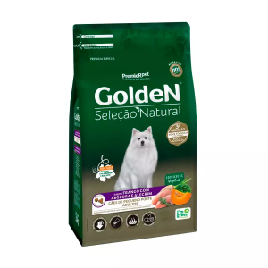 Ração Golden Premier Pet Seleção Natural Frango, Abóbora e Alecrim para Cães Adultos Raças Pequenas (3032102)