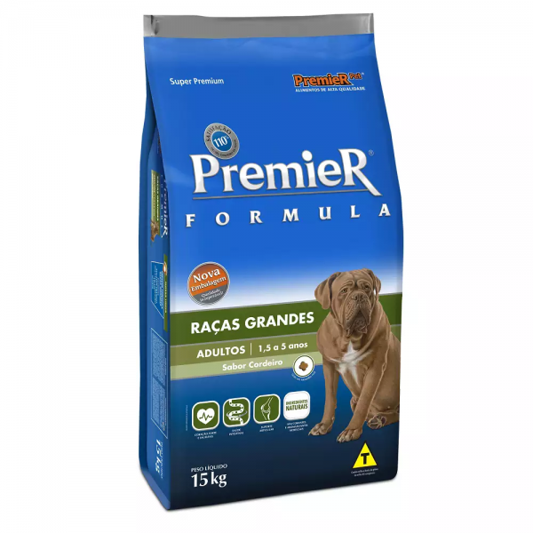 Ração Premier Pet Formula Cães Adultos Raças Grandes e Gigantes Cordeiro (3000050)