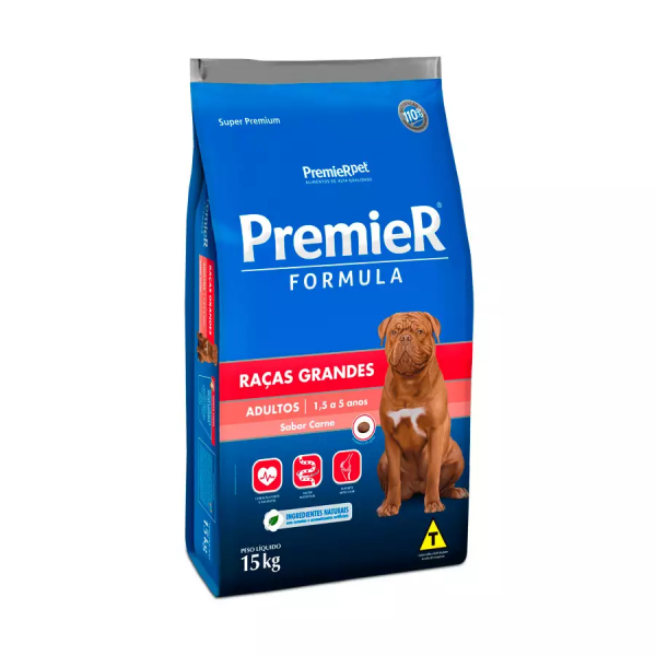 Ração Premier Pet Formula Carne Cães Adultos Raças Grandes e Gigantes (3000081)