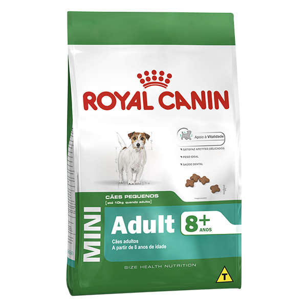 Ração Royal Canin Mini Adult 8+ para Cães Adultos de Raças Pequenas com 8 Anos ou mais (COD.1527)