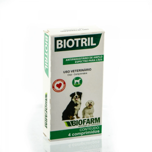 Biotril Antiparasitário De Amplo Espectro Biofarm 4 Comprimidos (COD.40)