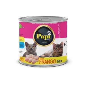 Lata Papi Cat para Gatos Adultos Sabor Frango (COD.253)