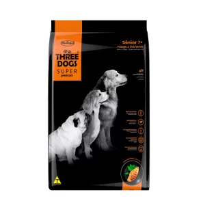 Ração Seca Three Dogs Super Premium Frango e Chá Verde para Cães Sênior 7+ (COD.1253)