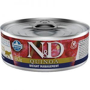 Ração Úmida Lata Farmina N&D Quinoa Weight Management para Gatos Adultos (COD.11273)