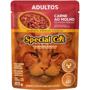 Ração Úmida Special Cat Sachê Carne para Gatos Adultos (COD.361)