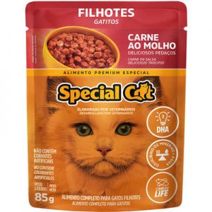 Ração Úmida Special Cat Sachê Carne para Gatos Filhotes (COD.364)