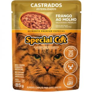 Ração Úmida Special Cat Sachê Frango para Gatos Castrados (COD.365)