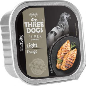Ração Úmida Three Dogs Super Premium Patê Frango Light para Cães Adultos (COD.341)