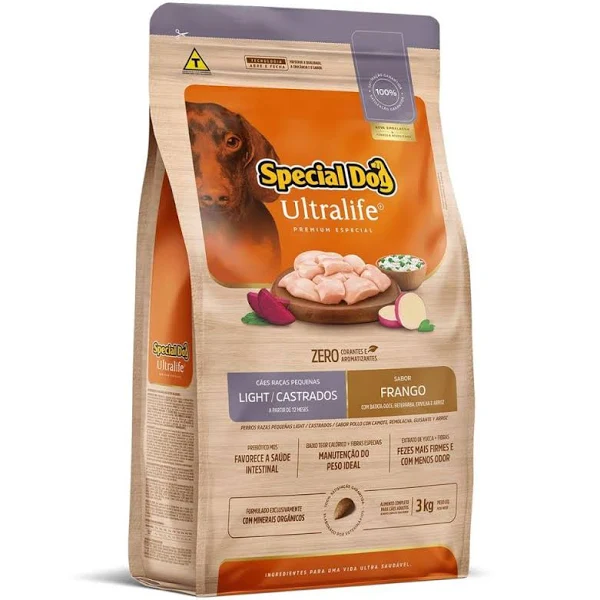 Ração Special Dog Ultralife Light para Cães de Raças Pequenas (COD.358)