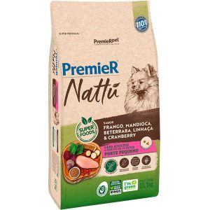 Ração Premier Nattu para Cães Adultos de Raças Pequenas Sabor Mandioca (3038023)