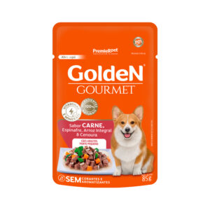 Sachê GOLDEN Gourmet Sabor Carne Para Cães Adultos de Porte Pequeno