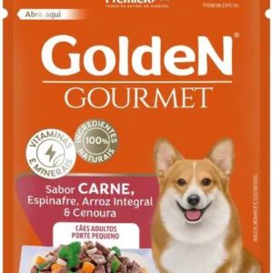 Sachê GOLDEN Gourmet Sabor Carne Para Cães Adultos de Porte Pequeno