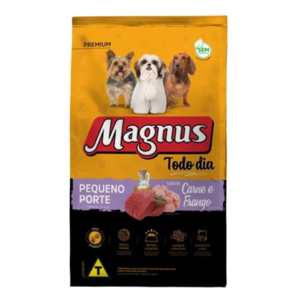 Ração Magnus Carne e Frango Premium Adultos Raças Pequenas