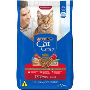 Ração Cat Chow para Gatos Adultos Sabor Carne