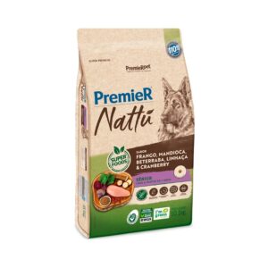 Ração Premier Nattu para Cães Sênior Médio/Grande Sabor Mandioca 10,1kg