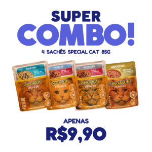 SUPER COMBO! - 4 Sachês Special Cat 85g por R$9,90!