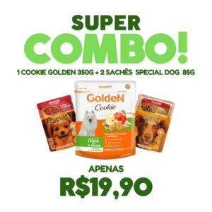 SUPER COMBO! - 1 Cookie Golden 350g e 2 Sachês Special Dog 85g por R$19,90!
