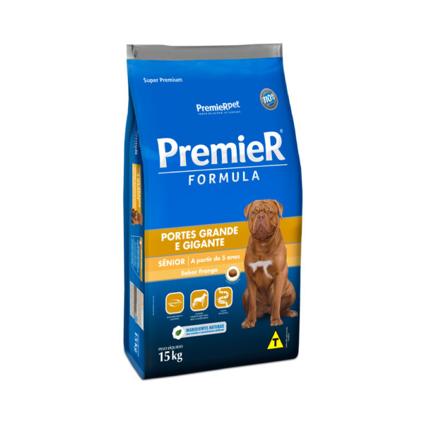 Ração Premier Fórmula para Cães Sênior de Porte Grande e Gigante Sabor Frango 15kg