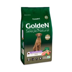 Ração Golden Seleção Natural para Cães Sênior de Porte Médio e Grande Sabor Frango e Arroz 12kg