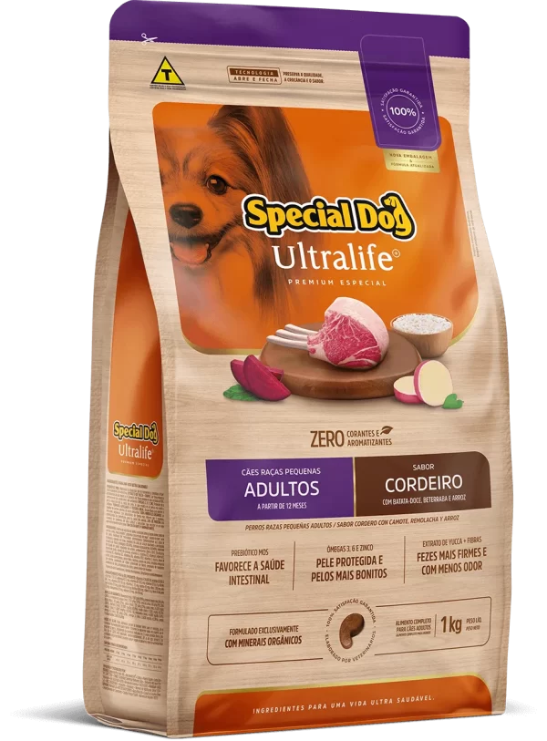 Special Dog Ultralife Adulto Raças Pequenas Sabor Cordeiro e Arroz