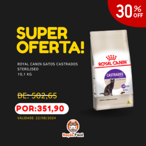 Royal Canin Gatos Adultos Castrados 10kg - Validade 22/08/2024