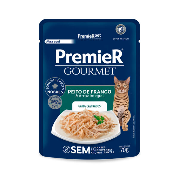 Sachê Premier Gato Castrado Peito de Frango 70g