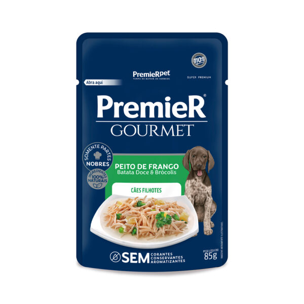 Sachê PREMIER Gourmet Sabor Peito de Frango Para Cães Filhotes