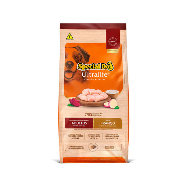 Ração Special Dog Ultralife Raças Médias Adulto Sabor Frango 15kg