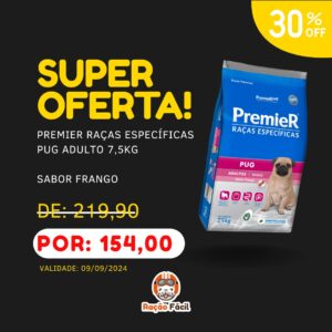 Premier Raças Especificas Pug Adulto 7,5kg - Vencimento 09/09/2024