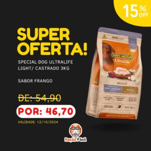 Special Dog Ultralife Light Cães Mini 3kg - Vencimento 12/10/2024