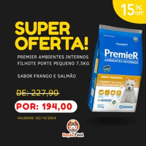 Premier ambientes internos filhote mini 7,5kg - vencimento 02/10/2024