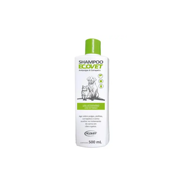 Shampoo Ecovet Antipulga e Carrapaticida